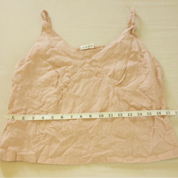 Linen Handmade Studio Scoop Neck Linen Top VIOLA | Mellow Rose | Medium - Picture 9 of 12